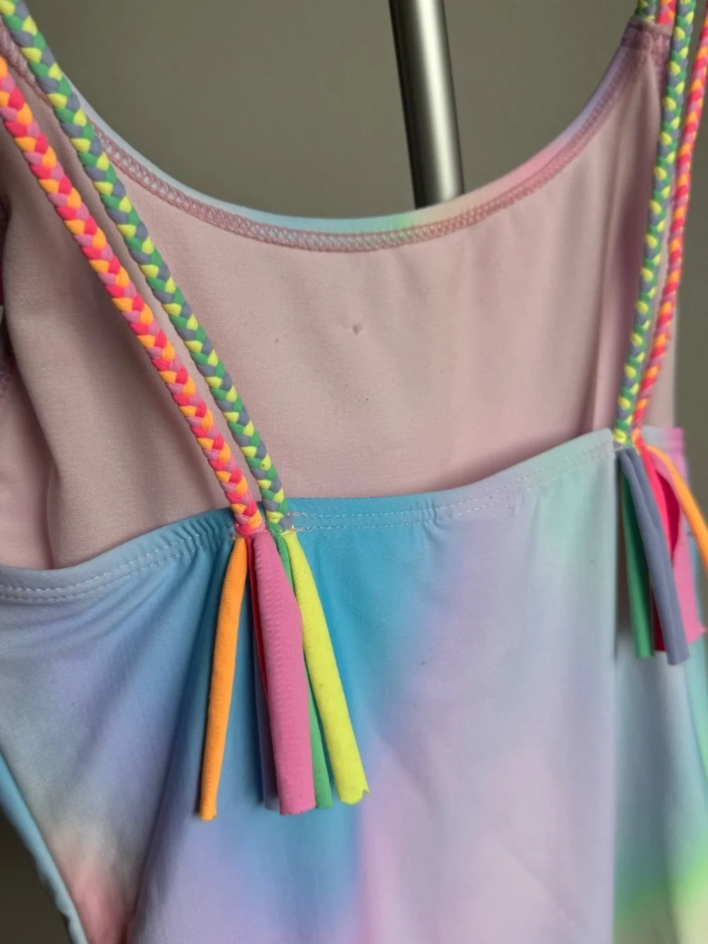 NWT Beach Lingo Girls Swimsuit One Piece Galaxy Rainbow Size 14